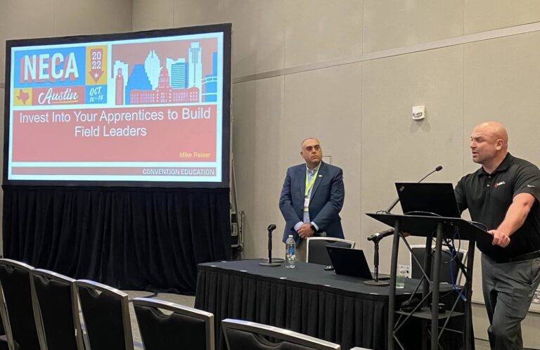 VEC provides voice of “Apprentices as Future Leaders” at NECA Convention
