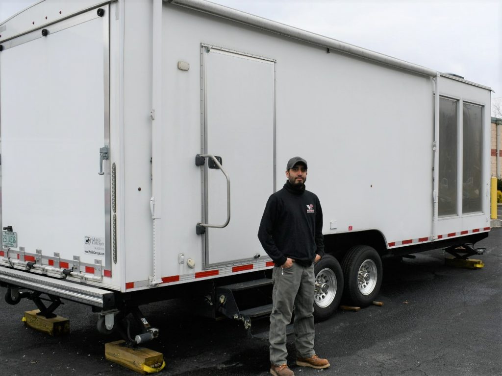 exterior of training trailer