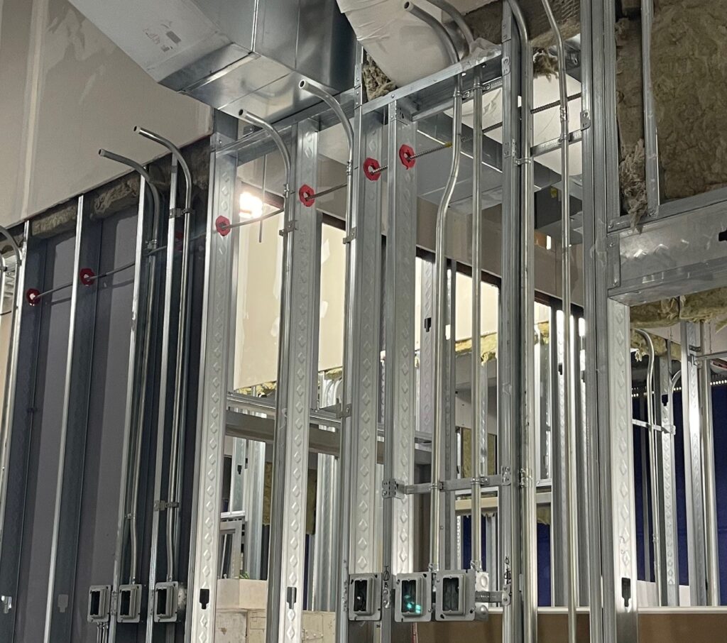 University Electric's work on the wiring for the front office of the behavioral health hospital.