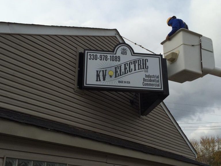 sign installation work
