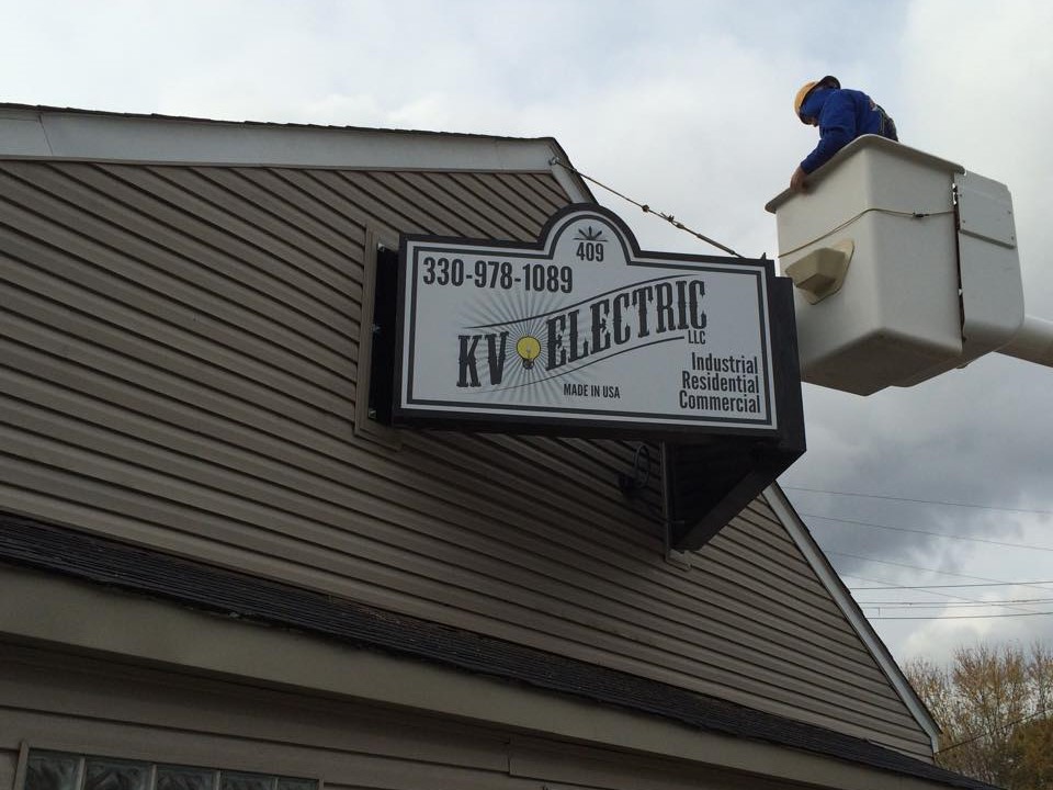 sign installation work