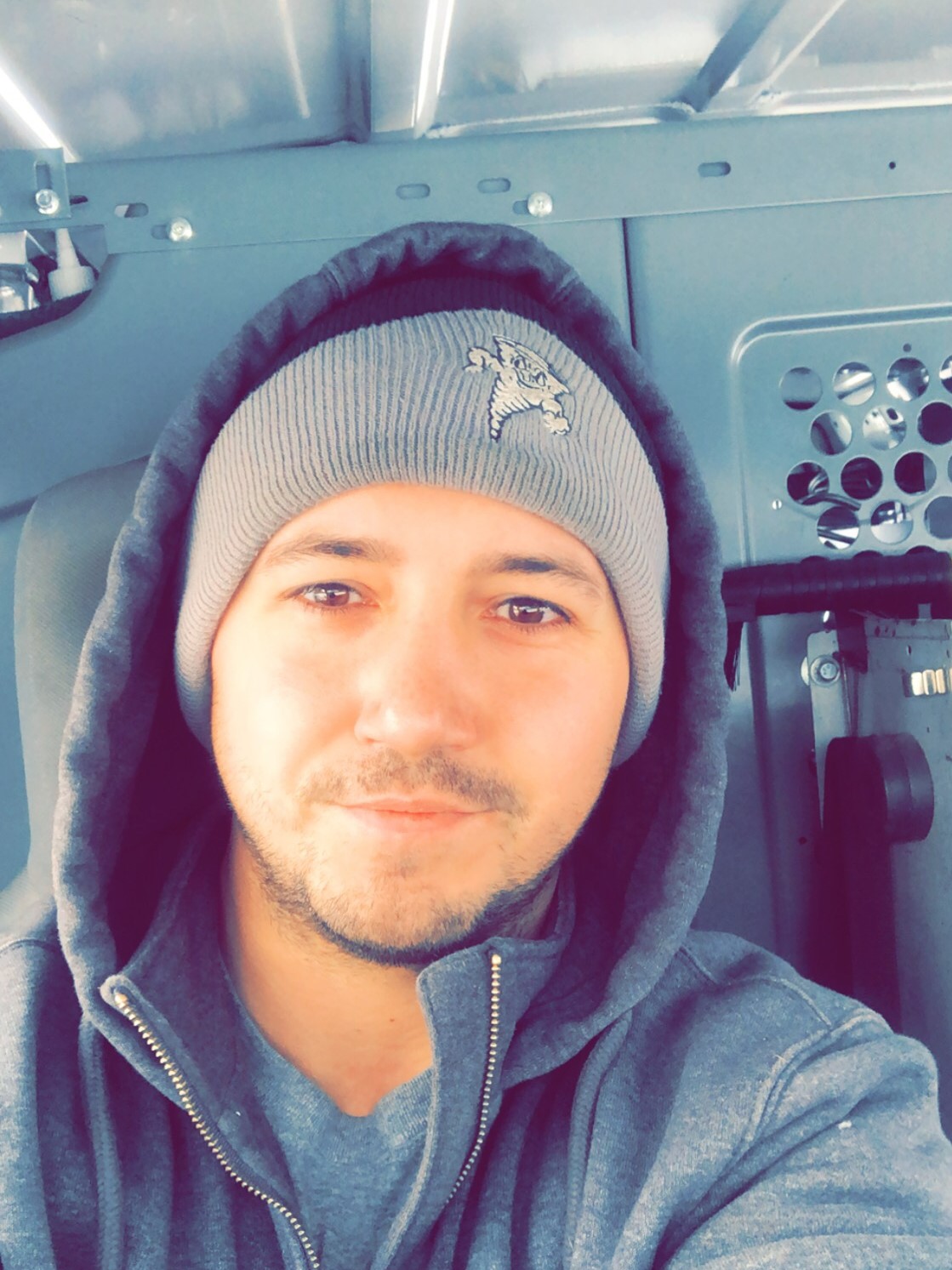 Nico Diiani in his service truck.