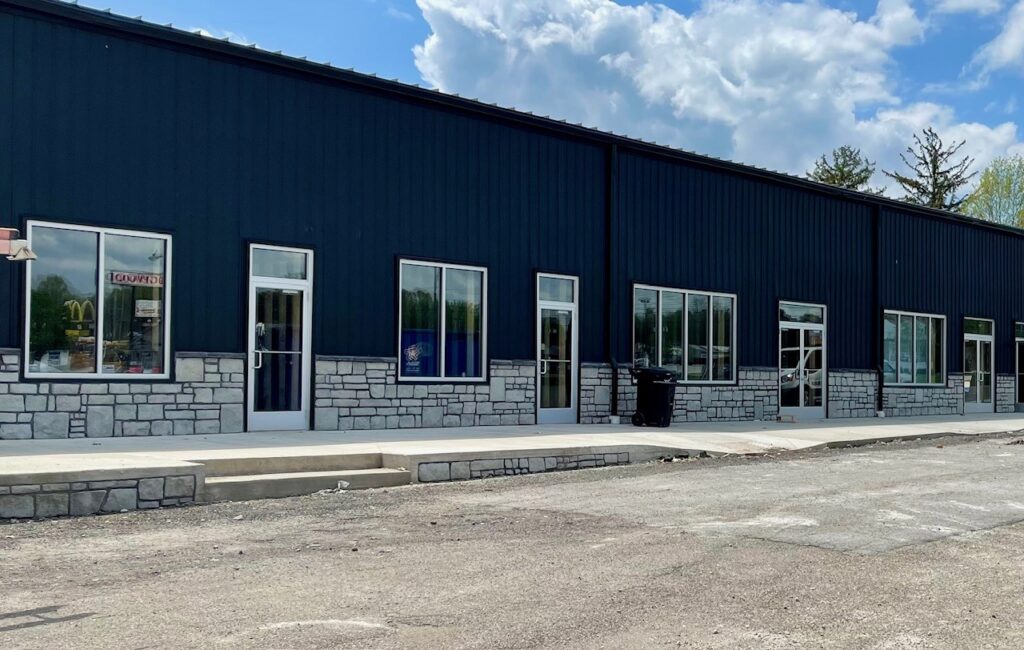 Outside of Wedgewood Plaza for tenants.