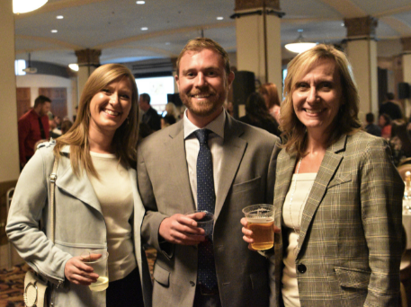 Satterlee represents IBEW Local 64 at 25 Under 35 awards dinner