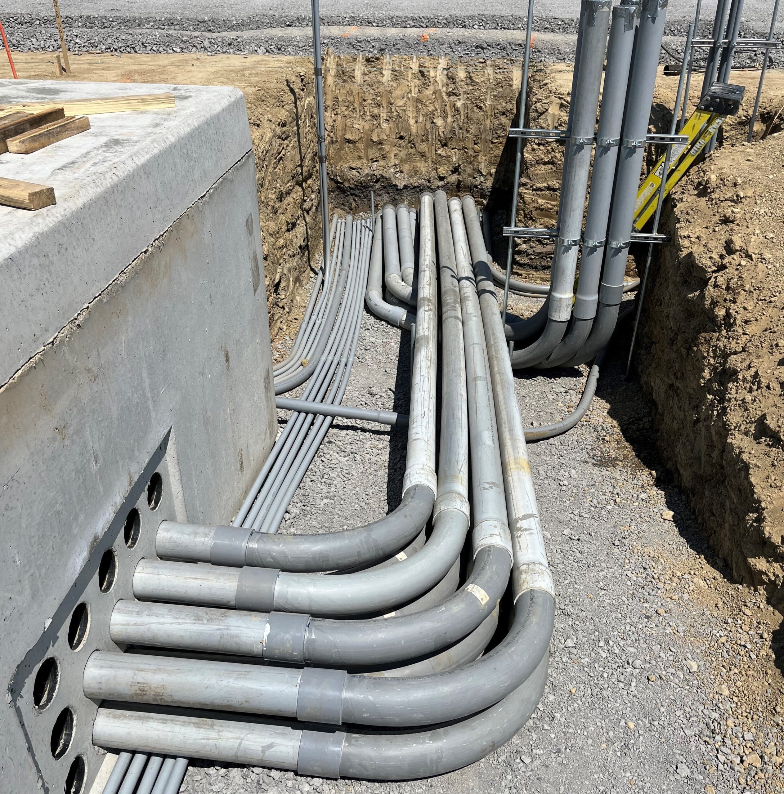 Underground wiring for the Austintown Meijer from the vault outside.