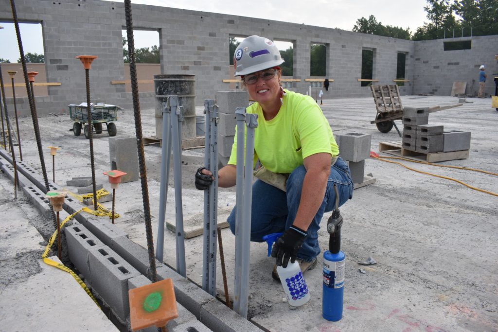 female apprentice on jobsite
